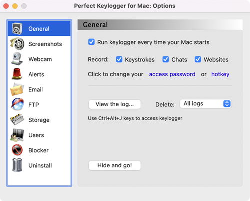 Download Perfect Keylogger for Mac