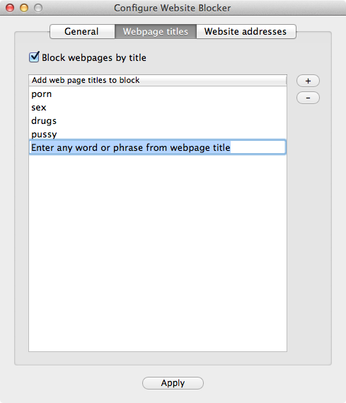 Free website blocker for mac - screenshot